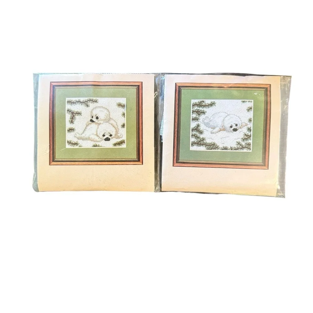 NEW Elizabeth Stuart Designs Cross Stitch Kit Resting  & Togetherness Polar Bear